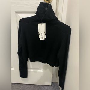 Black Zara Cropped Turtleneck